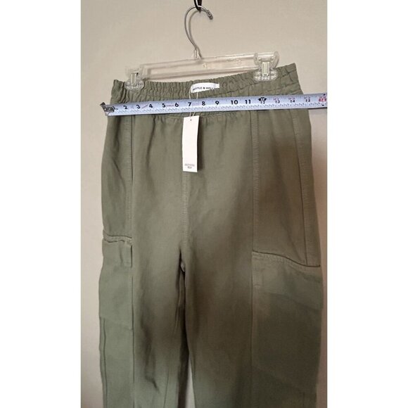 Hustle N Holla NEW Army Green Cargo Pants Wide Leg Large Pockets Jogger Size 6 - Picture 10 of 11